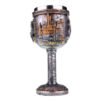 Castelul bran, vlad tepes, pocal din metal si rasina, model 2244h